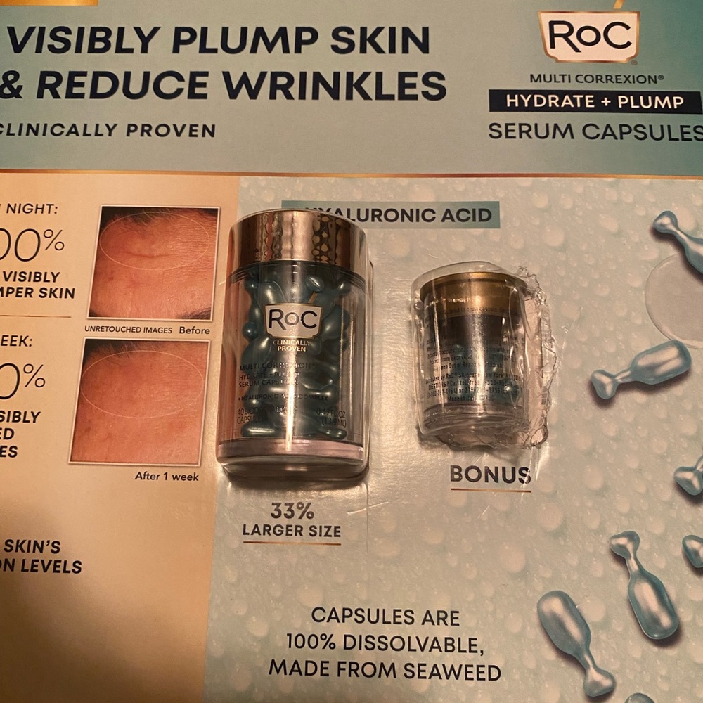 Roc hydrate and plump serum capsules